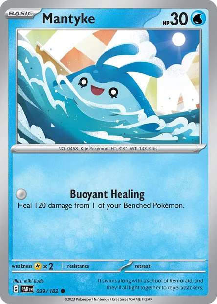 Mantyke, Pokémon card PAR 039 — Paradox Rift set