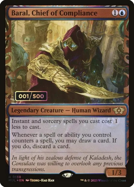 Baral, Chief of Compliance, Magic card MUL 138z — Multiverse Legends set