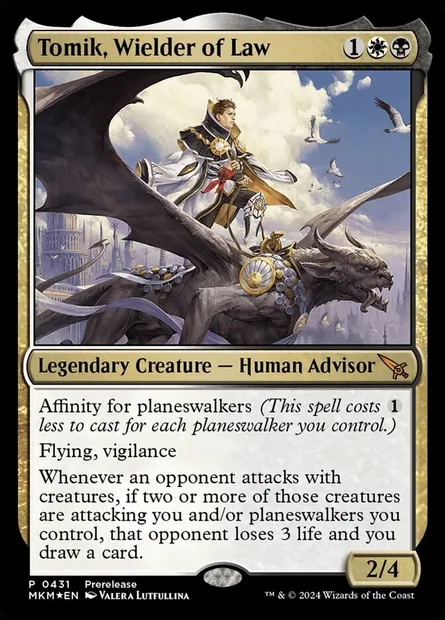 Tomik, Wielder of Law, Magic card MKM 431 — Murders at Karlov Manor set