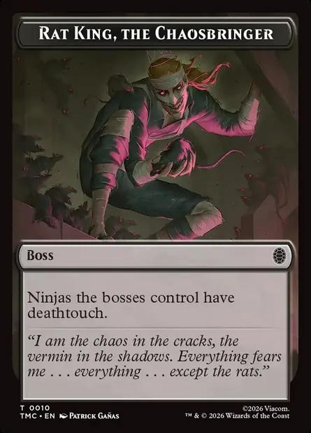 Rat King, the Chaosbringer, Magic card TTMC 10 — Teenage Mutant Ninja Turtles Eternal Tokens set