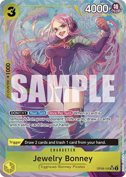 Jewelry Bonney, carte One Piece OP08-105 — extension TWO LEGENDS
