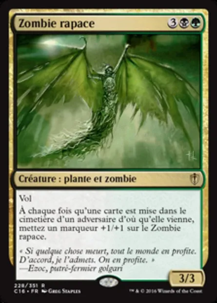 Zombie rapace, carte Magic C16 228 — extension Commander 2016