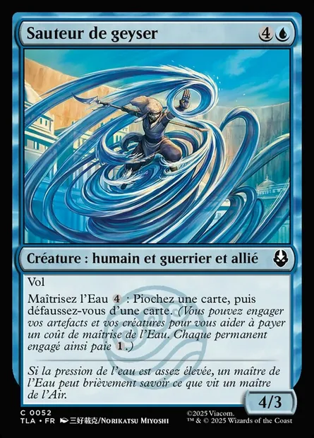 Sauteur de geyser, carte Magic TLA 52 — extension Avatar: The Last Airbender