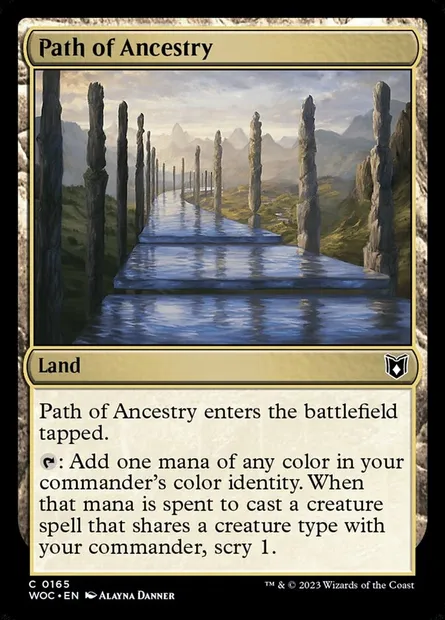 Voie de l'Ascendance, carte Magic WOC 165 — extension Wilds of Eldraine Commander