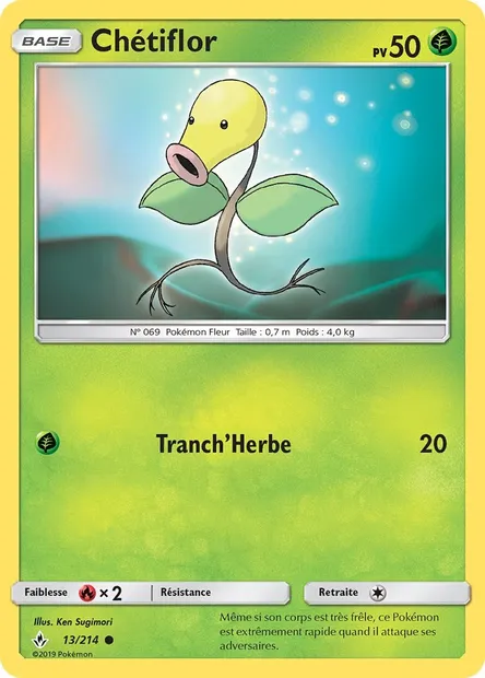 Chétiflor, carte Pokémon UNB 13 — extension Alliance Infaillible