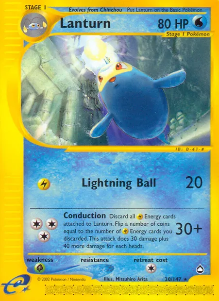 Lanturn, Pokémon card AQ 20 — Aquapolis set