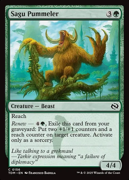Sagu Pummeler, Magic card TDM 156 — Tarkir: Dragonstorm set