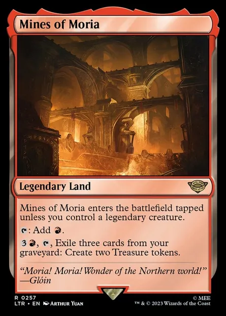 Mines of Moria, Magic card LTR 257 — The Lord of the Rings: Tales of Middle-earth set