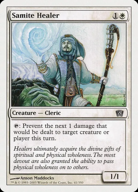 Samite Healer, Magic card 8ED 41 — Eighth Edition set