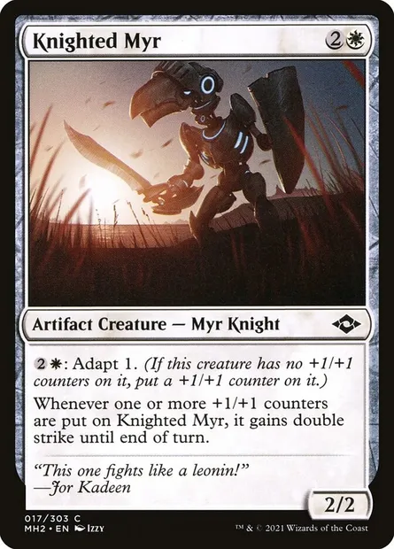 Knighted Myr, Magic card MH2 17 — Modern Horizons 2 set