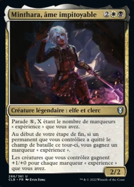 Minthara, âme impitoyable, carte Magic CLB 286 — extension Commander Légendes : la bataille de la Porte de Baldur