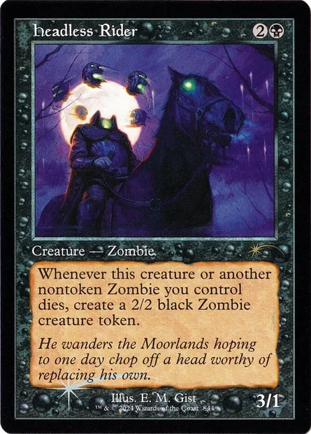 Cavalier sans tête, carte Magic SLD 844 — extension Secret Lair Drop