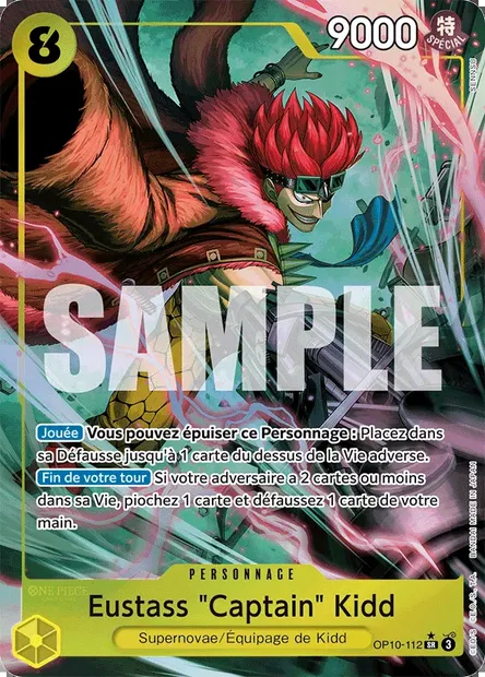 Eustass "Captain" Kidd, carte One Piece OP10-112 — extension SANG ROYAL