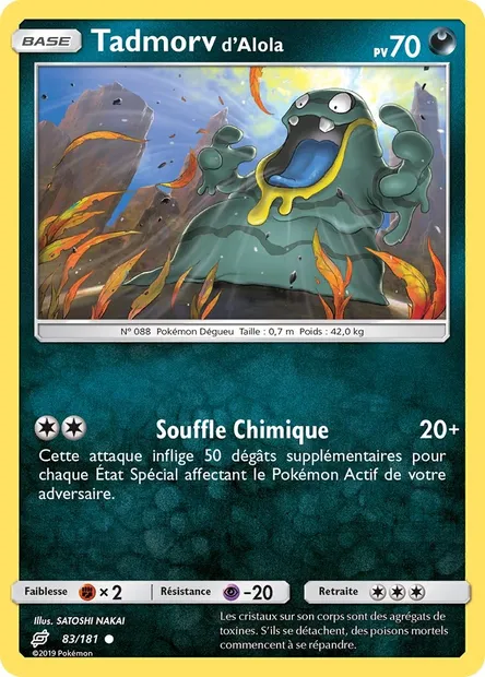 Tadmorv d’Alola, carte Pokémon TEU 83 — extension Duo de Choc