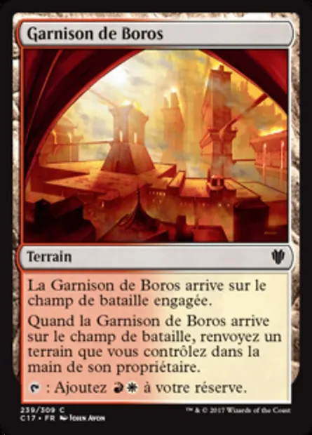 Garnison de Boros, carte Magic C17 239 — extension Commander 2017