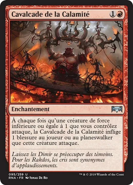 Cavalcade de la Calamité, carte Magic RNA 95 — extension L'allégeance de Ravnica
