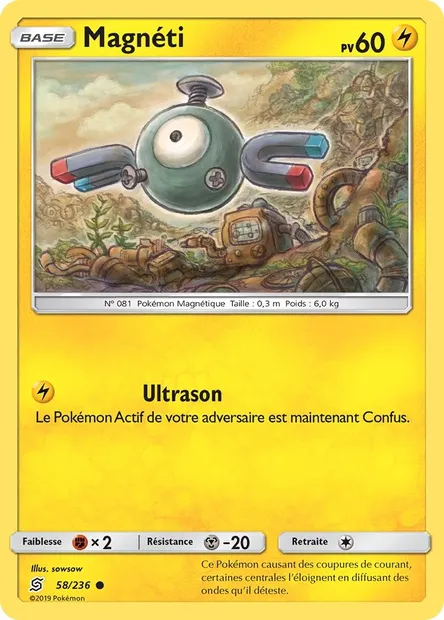 Magnéti, carte Pokémon UNM 58 — extension Harmonie des Esprits