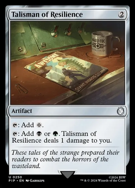 Talisman of Resilience, Magic card PIP 250 — Fallout set