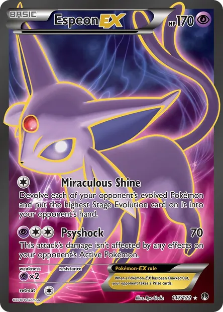 Espeon EX, Pokémon card BKP 117 — BREAKpoint set