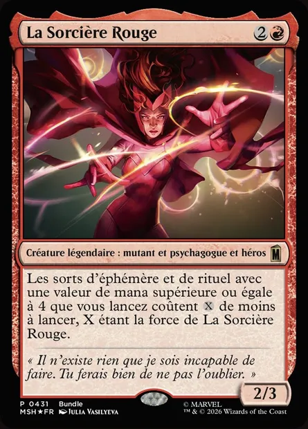 La Sorcière Rouge, carte Magic MSH 431 — extension Marvel Super Heroes
