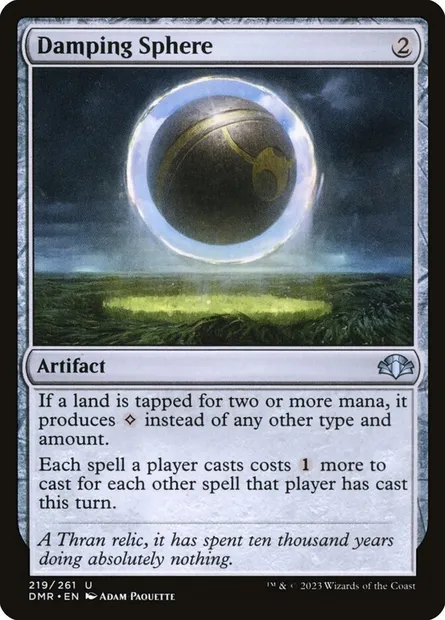 Damping Sphere, Magic card DMR 219 — Dominaria Remastered set