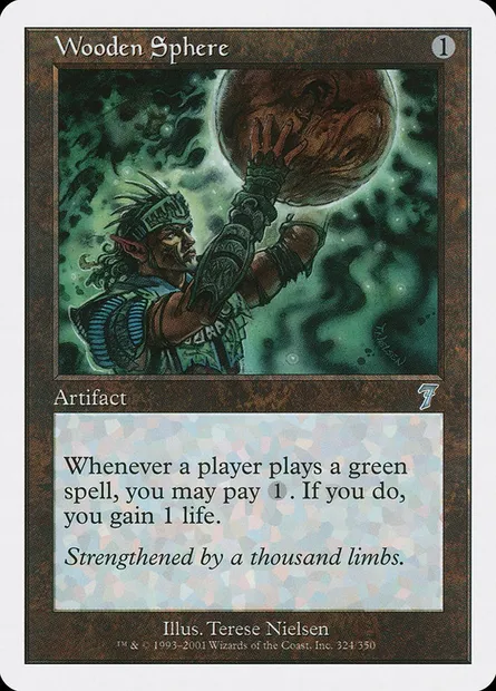 Sphère de bois, carte Magic 7ED 324 — extension Septième Edition