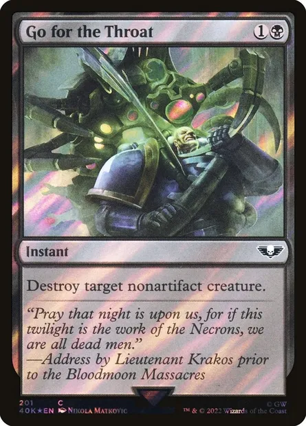 Go for the Throat, Magic card 40K 201★ — Warhammer 40,000 Commander set