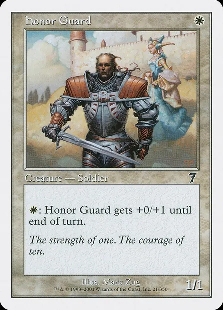 Honor Guard, Magic card 7ED 21 — Seventh Edition set