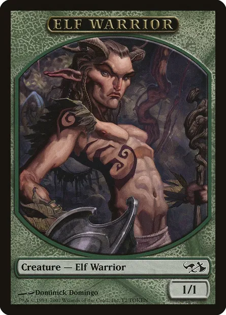 Elf Warrior, Magic card T 2 — Duel Decks: Elves vs. Goblins Tokens set