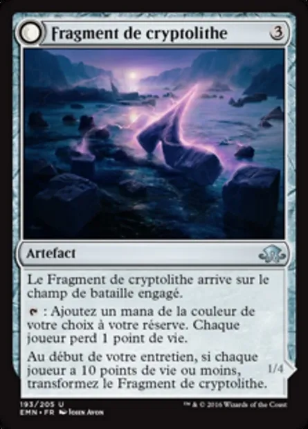 Fragment de cryptolithe // Aurore d'Emrakul, carte Magic EMN 193 — extension La lune hermétique
