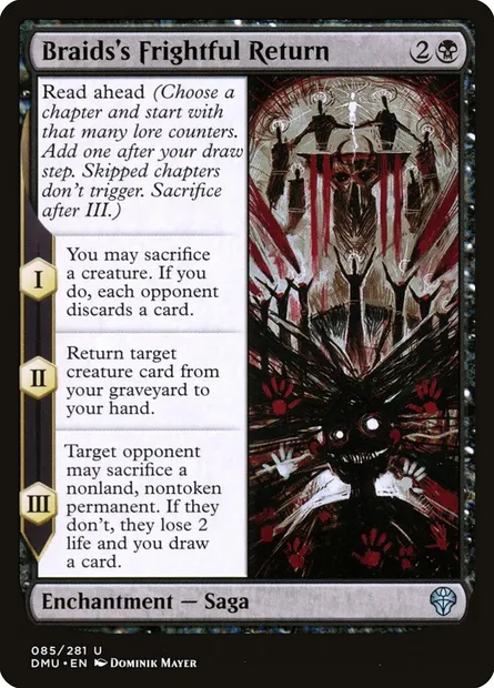 Braids's Frightful Return, Magic card DMU 85 — Dominaria United set