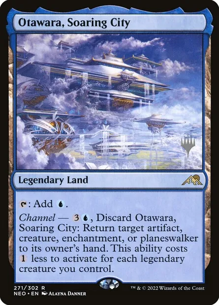 Otawara, Soaring City, Magic card PNEO 271p — Kamigawa: Neon Dynasty Promos set
