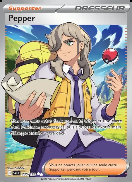 Pepper, carte Pokémon SVI 235 — extension Écarlate et Violet