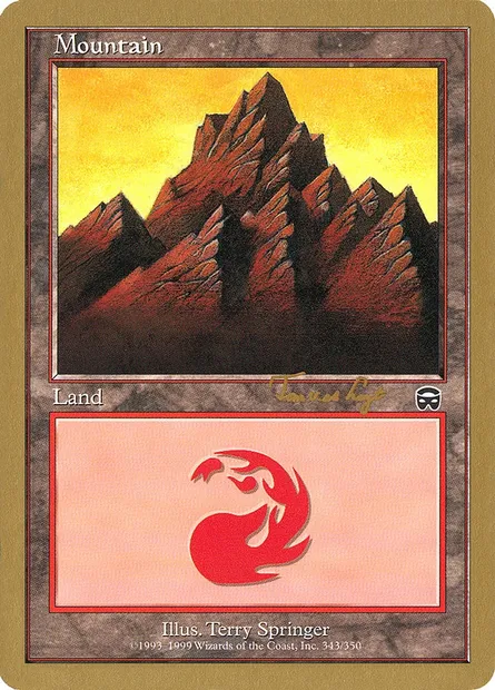 Montagne, carte Magic WC01 tvdl343b — extension World Championship Decks 2001