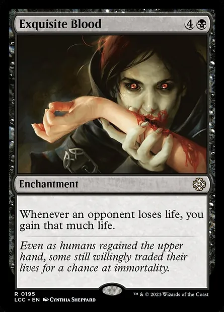 Exquisite Blood, Magic card LCC 195 — The Lost Caverns of Ixalan Commander set