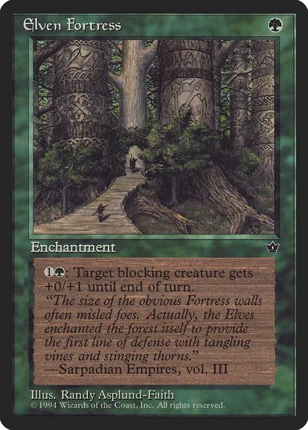 Elven Fortress, carte Magic FEM 65b — extension Fallen Empires