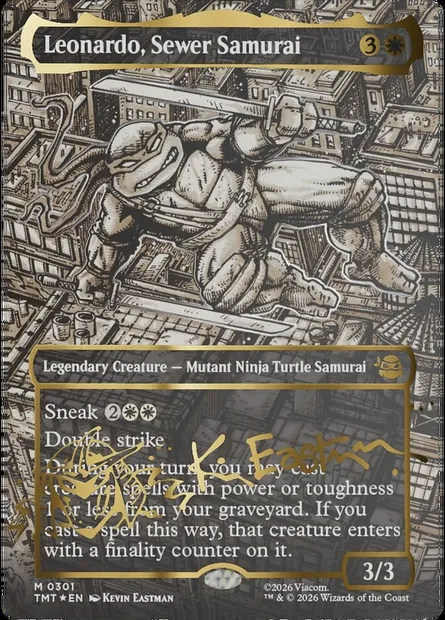 Leonardo, Sewer Samurai, Magic card TMT 301 — Teenage Mutant Ninja Turtles set