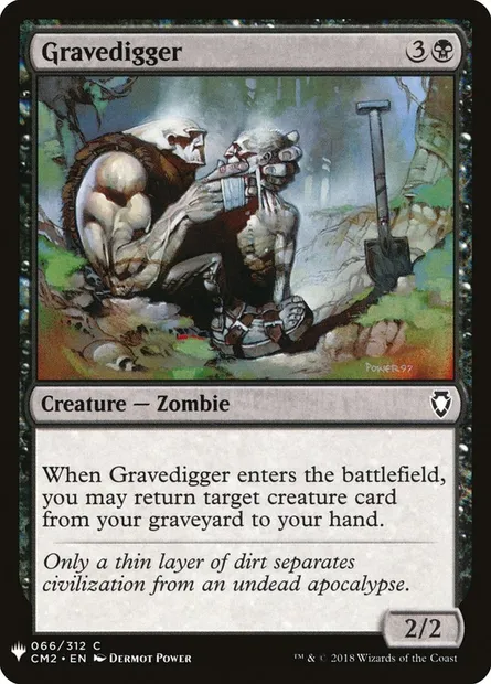 Gravedigger, Magic card PLST CM2-66 — The List set