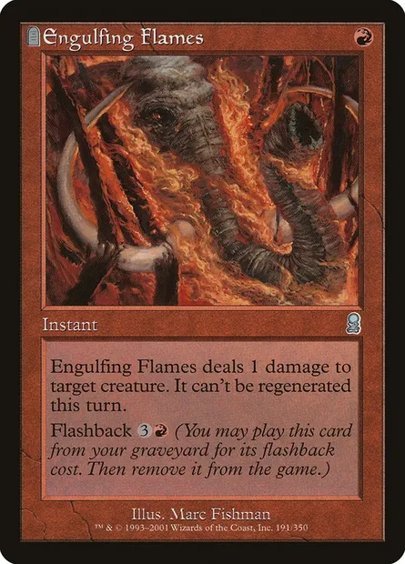 Engulfing Flames, Magic card ODY 191 — Odyssey set