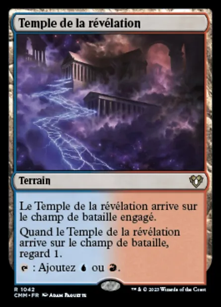 Temple de la révélation, carte Magic CMM 1042 — extension Commander Masters