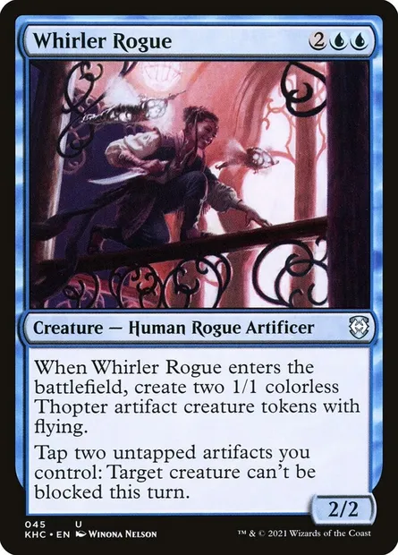 Whirler Rogue, Magic card KHC 45 — Kaldheim Commander set