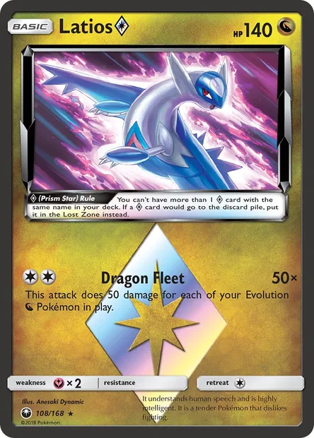 Latios ◇, Pokémon card CES 108 — Celestial Storm set