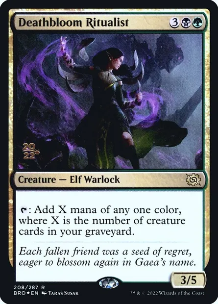 Deathbloom Ritualist, Magic card PBRO 208s — The Brothers' War Promos set