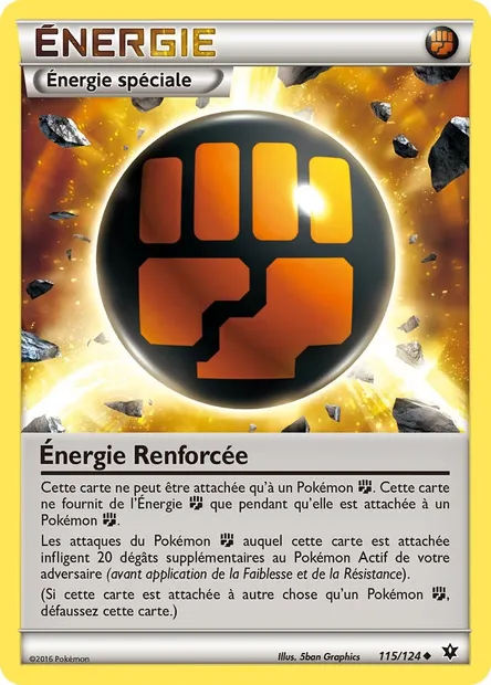 Énergie Renforcée, carte Pokémon FCO 115 — extension Impact des Destins