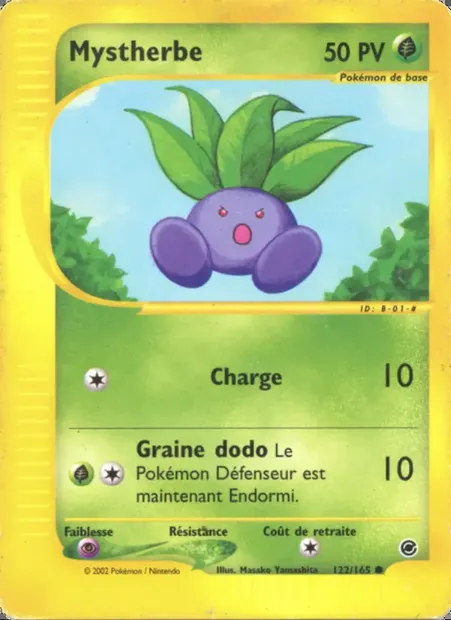 Mystherbe, carte Pokémon EX 122 — extension Expedition