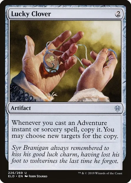 Lucky Clover, Magic card ELD 226 — Throne of Eldraine set