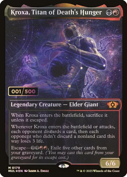 Kroxa, Titan of Death's Hunger, Magic card MUL 179z — Multiverse Legends set