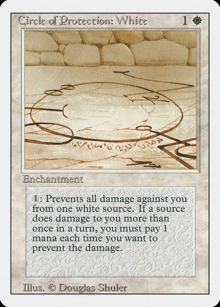 Cercle de protection : blanc, carte Magic 3ED 13 — extension Revised Edition