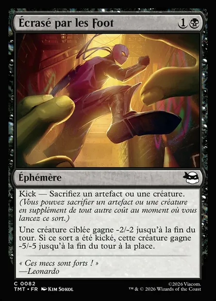 Écrasé par les Foot, carte Magic TMT 82 — extension Teenage Mutant Ninja Turtles