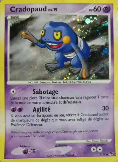 Cradopaud, carte Pokémon P9 7 — extension POP Série 9